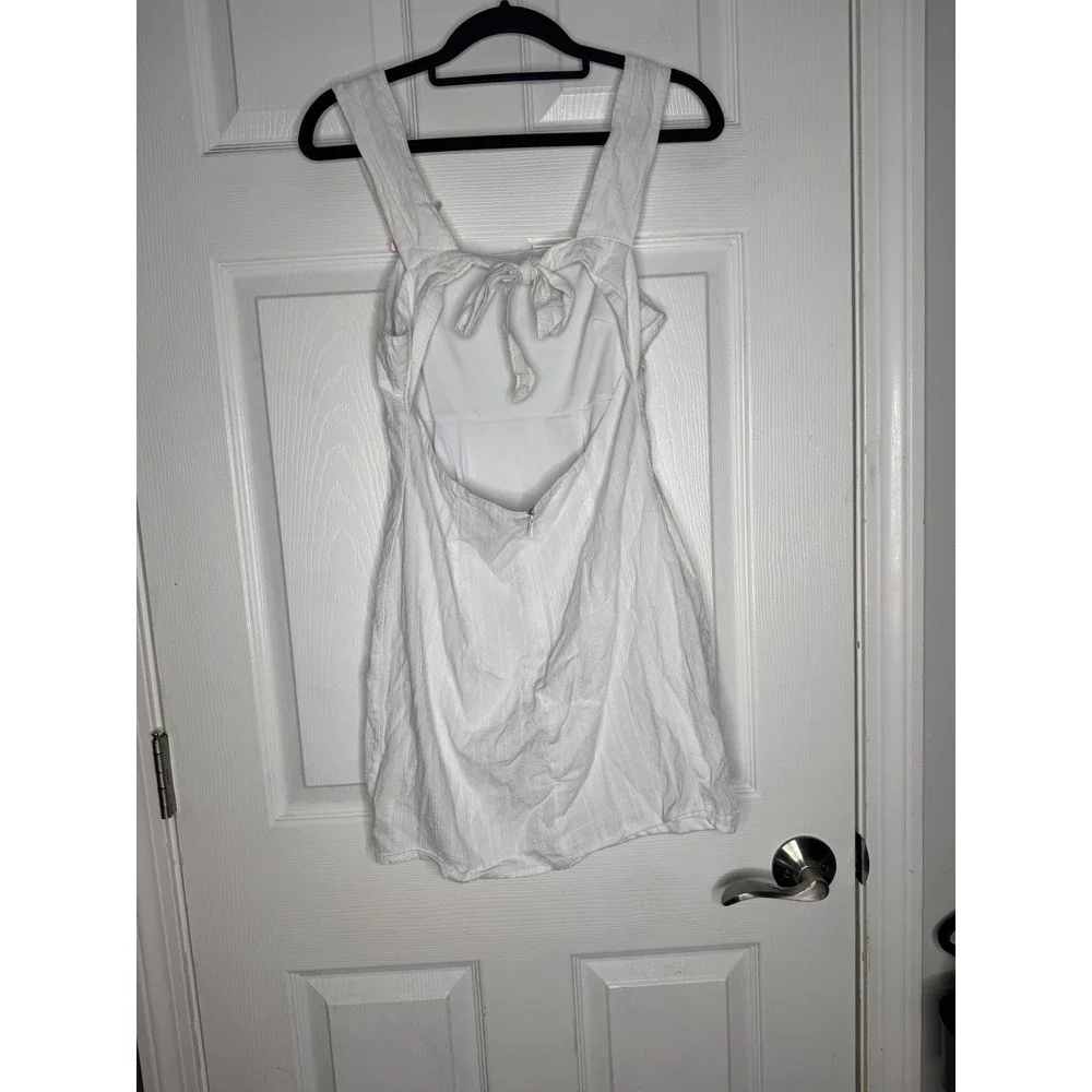 BEVERLY & BECK Matilda Bow Strap Mini Dress Size S coquette girly feminine - Picture 4 of 7
